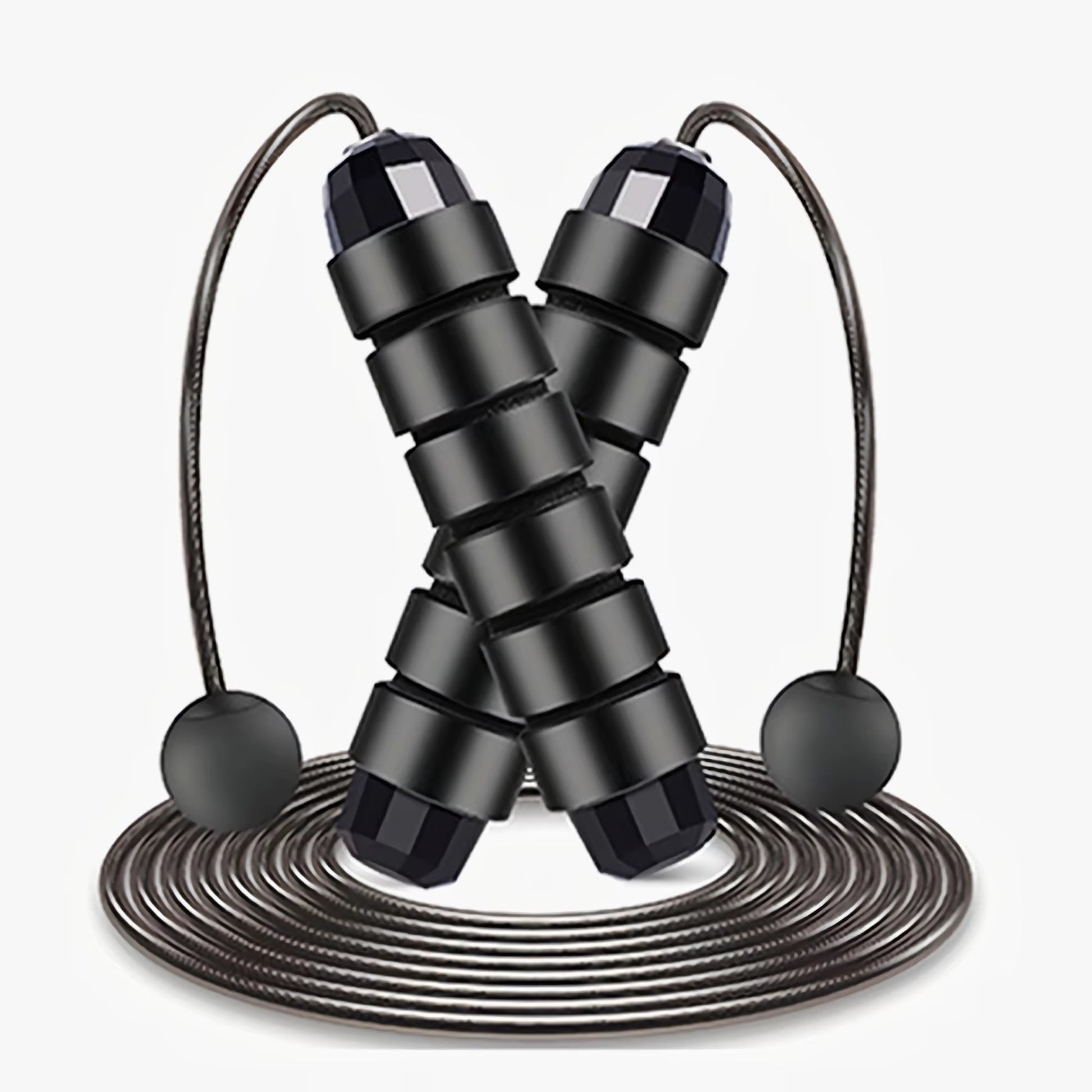 With Ball Bearings Adjustable Tangle-Free Speed Wire Jump Rope Workout with Foam Handles for Fitness Home Workouts and Slim Body