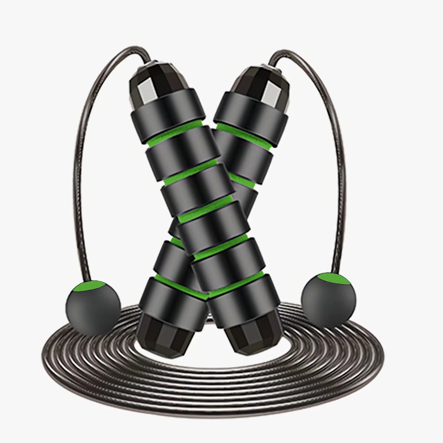 With Ball Bearings Adjustable Tangle-Free Speed Wire Jump Rope Workout with Foam Handles for Fitness Home Workouts and Slim Body